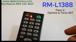 Control remoto Universal Para TV Smart RM-L1388  Programación