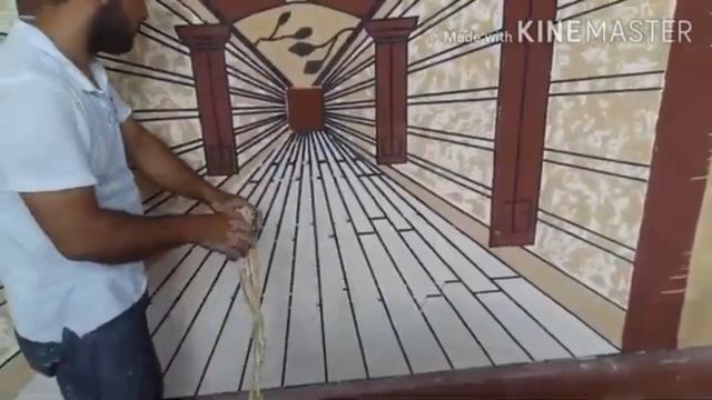 3д корридор килиш..как он это сделал?..3д коридор..Its wonderfull corridor 3d..how its made смотреть онлайн