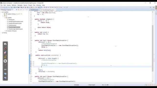 Dynamic Stack implementation using array смотреть онлайн