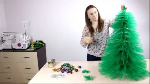 Новогодняя Ёлочка из Фатина - Сделать самому! РУЧНАЯ РАБОТА