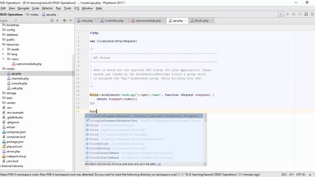 Laravel CRUD (create  retrieve update delete) with jQuery Ajax MySQL PhpStorm