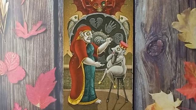 Для начинающих. Видеоурок по колоде "Таро безумной луны".Старший аркан  Колесо фортуны.