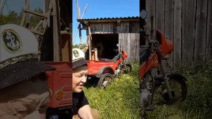 ЗИД 50-02 грузовой скутер, мопед, мокик. Выгоняем из гаража после зимы трицикл ЗИД 50-02