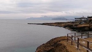 КРЫМ. Пляжи МЕГАНОМА. Всё СПОКОЙНО. Мирно пасущийся табун лошадей в Селе МИНДАЛЬНОЕ. 24.02.2022