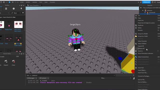 Как сделать персонажа | Roblox Studio смотреть онлайн