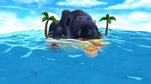 Stylized ocean scene created using Pixi3D - The 3D renderer for PixiJS