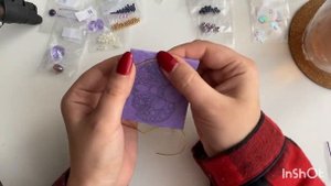 Шьём брошь из бисера. Мастер класс брошь из бисера. Распаковка набора для изготовления брошки.