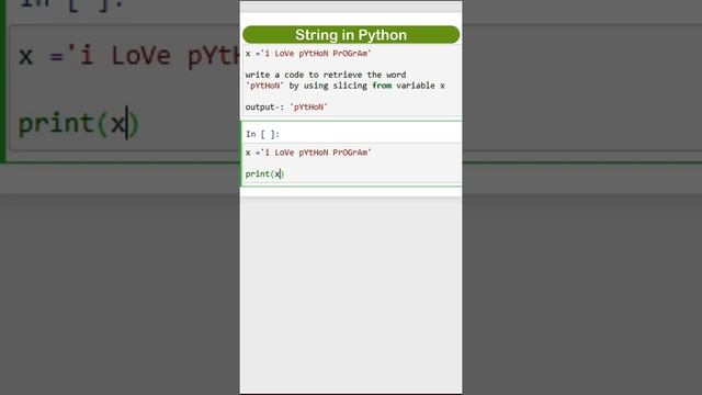 Sclicing in string | string in built function | python program