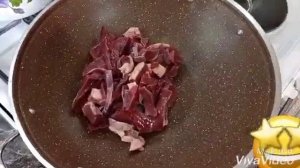 Говяжья печень и сердце.Как приготовить вкусно и сочно!