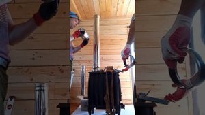 Установка отопительно- варочной чугунной печи "Сибирь"