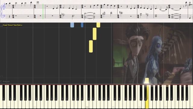 The Corpse Bride (Труп невесты) - Danny Elfman (Ноты и Видеоурок для фортепиано) (piano cover)