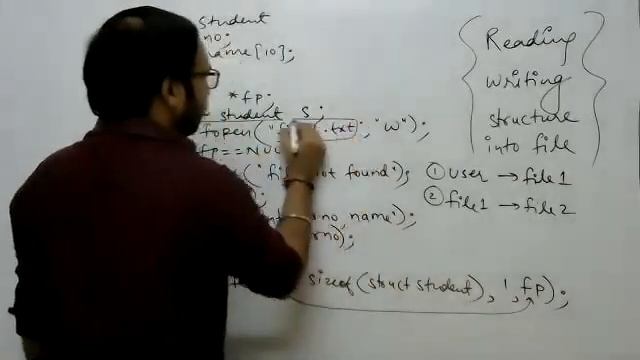 Reading and Writing structure into File in C language | C programming video tutorials series