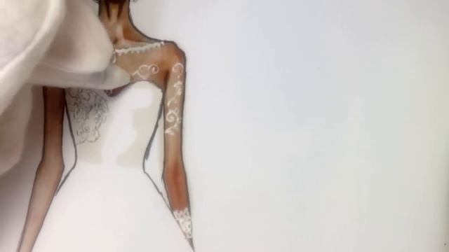 WEDDING DRESS Fashion Drawing Tutorial смотреть онлайн