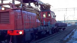 Мотовоз АДМ-751 с платформой