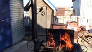 Мангал своими руками из газ балона, с крышкой, затвором, шашлык стал вкуснее и интереснее готовить!