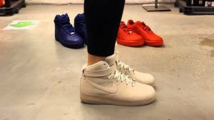 Кроссовки для школьников Nike Air Force 1 High WB Светло-коричневые резины