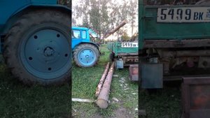 самодельный захват для дров "погрузчик". тест драйв