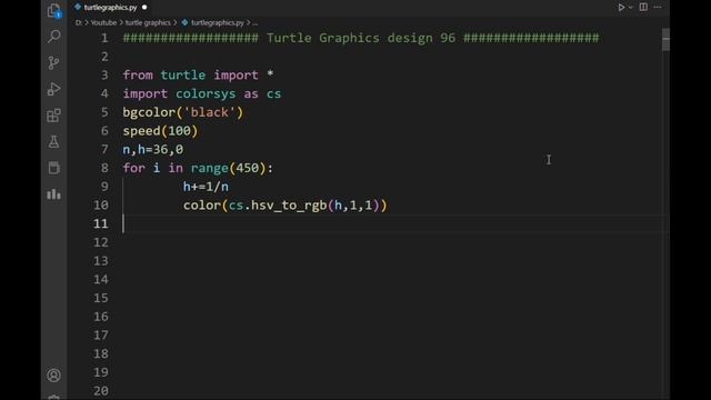 python turtle graphics tutorial || #design96  || Python graphics