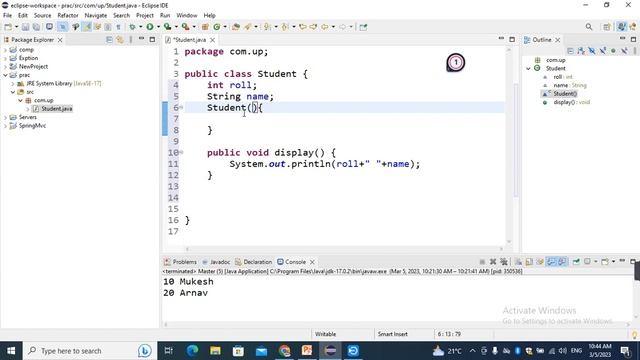 Default or No-arg Constructor #DefaultConstructor #No-argConstructor #Java #constructor