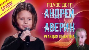 РЕАКЦИЯ ПЕДАГОГА ПО ВОКАЛУ : ГОЛОС ДЕТИ - АНДРЕЙ АВЕРИН Le Temps des Cathedrales