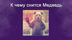 К чему снится Медведь (Сонник)