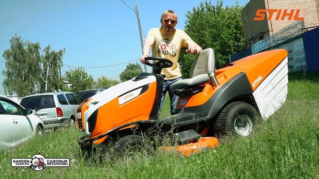 Садовый трактор STIHL RT 6127.1 ZL - обзор в работе.