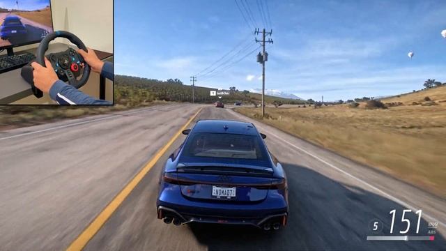 Audi RS7 Sportback - Logitech G29 Steering wheel gameplay | Forza Horizon 5 смотреть онлайн