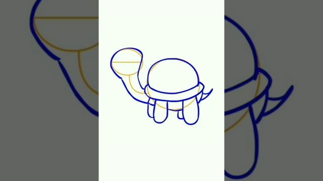 как нарисовать пошагово черепаху/how to draw a turtle