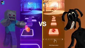 Tiles Hop - Minecraft Zombie Rap Song VS Cartoon Dog - 'Nightmares' Song | V Gamer