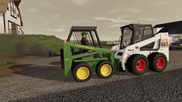 SKID STEER LIFTING BATTLE! (JOHN DEERE VS BOBCAT) | FARMING SIMULATOR 2019 смотреть онлайн