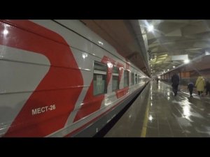 279) "22/23". Поездка на поезде 6 Москва — СПб. Уютное купе на двоих. Возвращение домой.