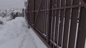 эксплуатация откатных  ворот зимой