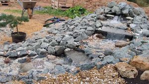 Пруд для купания с водопадом. Пруд с чистой водой. Скиммер #oase. строительство прудов в москве