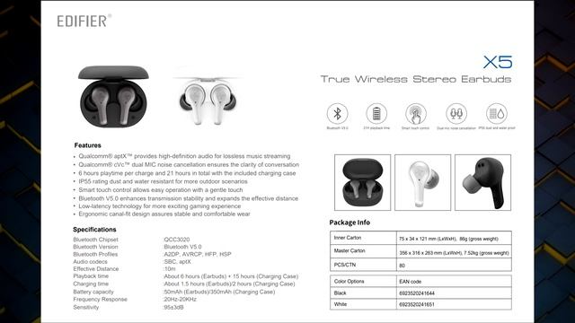 Edifier X5 - Bardzo dobre słuchawki TWS w rozsądnej cenie смотреть онлайн