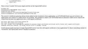 How to enable OpenLDAP server trust a self-signed certificate from a client?