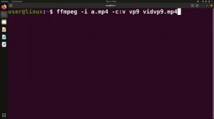 FFmpeg command to change codec of video/audio easily.