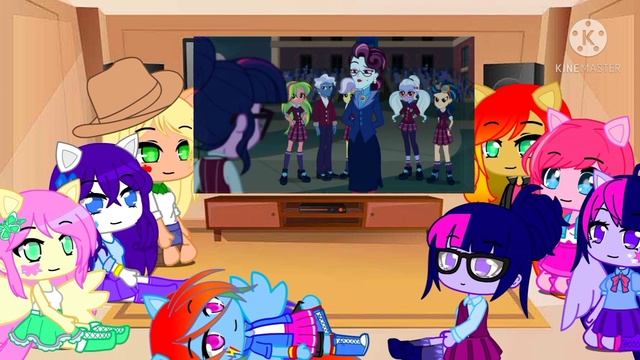 MLP Past Mane 7 Reacts To Future + Sci Twilight || Equestria Girls || Friendship Games|| Part - 7 смотреть онлайн