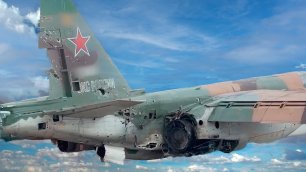 Героическая посадка российского Су-25 на одном двигателе на Украине.mp4
