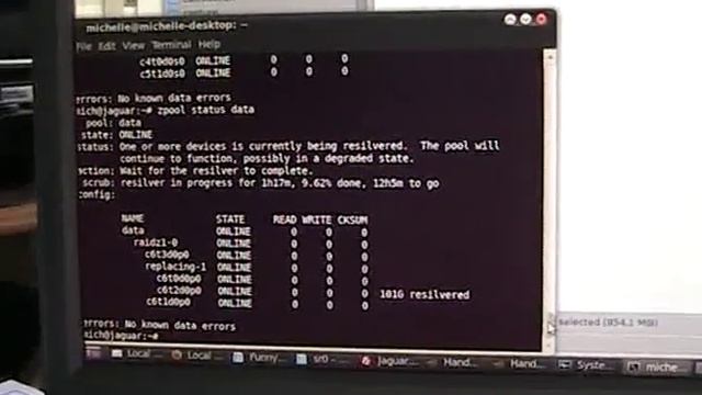 ZFS - drive replacement смотреть онлайн