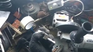 Проточка шкива электродвигателя болгаркой