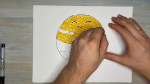 Как нарисовать Планету Венеру|Рисование для детей.