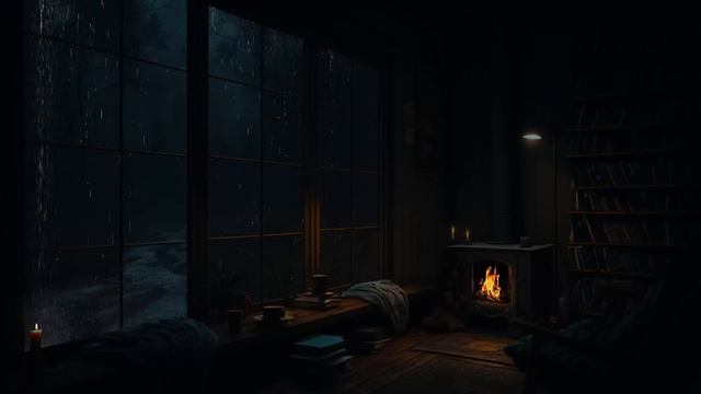 Drift Off to Sleep with Soothing Rain & Crackling Fireplace ? - Goodbye Stress, Hello Restful Night смотреть онлайн