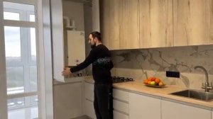 Обзор кухни в современном стиле ЖК "Вересаево" г.Ростов-на-Дону