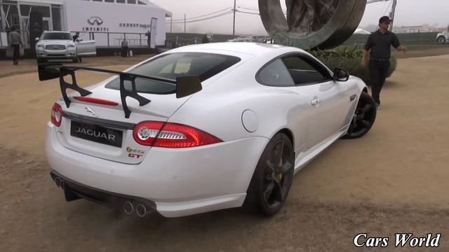 Jaguar XKR S GT Start up Exhaust Sound + Jaguar XFR S|Cars World смотреть онлайн