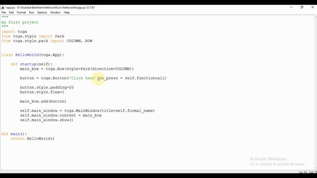 Function With Parameter In BeeWare | BeeWare Tutorial For Beginners