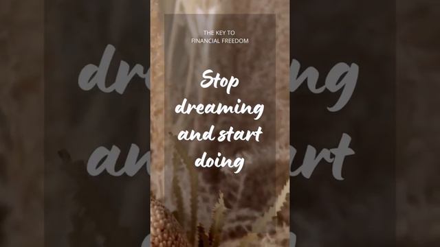 Stop Dreaming and Start Doing