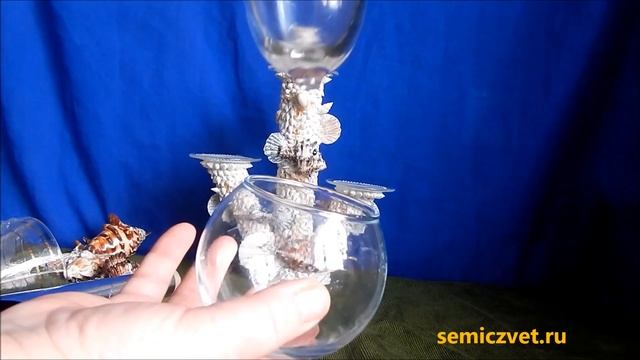 ???? Канделябр с рыбками из морских ракушек своими руками