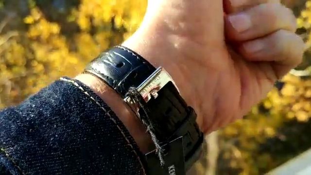 Часы мужские Kenneth Cole классика, циферблат с синими стрелками, нержавеющая сталь, кожаный ремешо