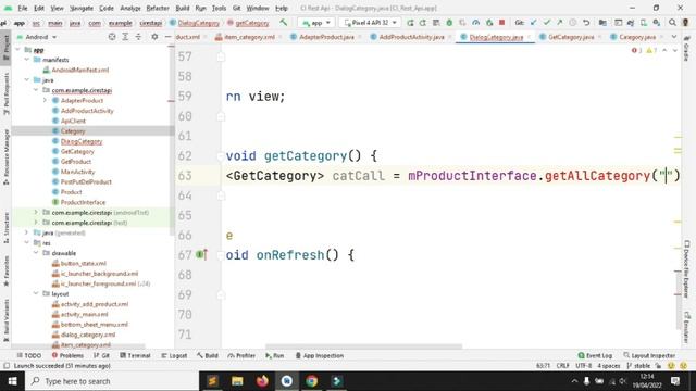 #8. Android REST API - Call Dialog Fragment with RecyclerView Dynamic List from Server Mysql DB