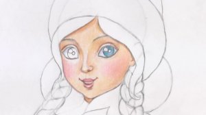 Как нарисовать  СНЕГУРОЧКУ девочку (портрет)  /Уроки рисования